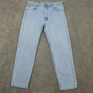 Vintage Levis Jeans Mens 36x30 Blue 505 Regular Straight Light Wash Denim Pants